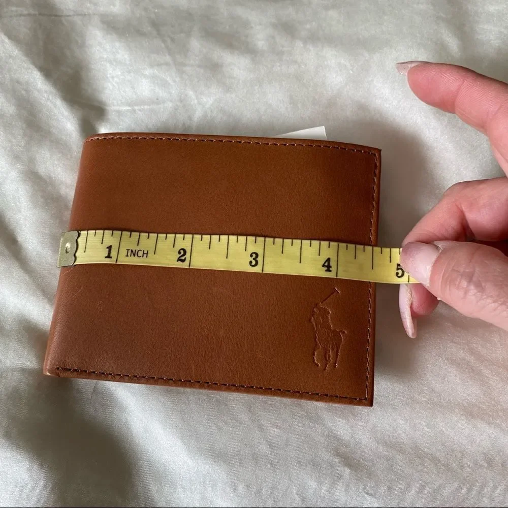 NEW Polo Ralph Lauren Tan Bio Fold Leather Wallet